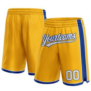 Industrie Direct Engro Sportswear Basketball <b>Shorts</b> Custom Gold <b>White</b>-Royal Authentic Basketball <b>Shorts</b> - Product Image 1
