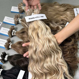 GRAN VENTA 50% Cinta vietnamita en extensión de cabello ondulado natural piano y colores completos listo para enviar - Product Image 4