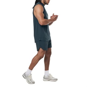 <b>Men</b> Gym <b>Singlet</b> Tank Top Sleeveless Fitness Shirt Quick Dry Breathable Knitted 100% Cotton Sportswear Training Wear - Product Image 6