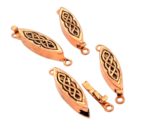 Cierre de caja multihebra de 42X9X7mm, oro de 18 quilates, cobre antiguo, chapado en plata, 1 hebra, forma geométrica chapada en oro de 18 quilates, joyería Prem - Product Image 1