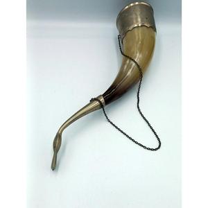 Mug en corne de buffle polie artisanale, mug à bière décoratif antique, forme conique, écologique, cadeaux de Noël viking, couvercle en bambou - Product Image 6