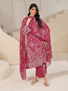 Vestido de uso diario de seda Salwar Kameez Georgette informal cómodo para todas las estaciones para mujer Premium para la cultura india y pakistaní - Product Image 6