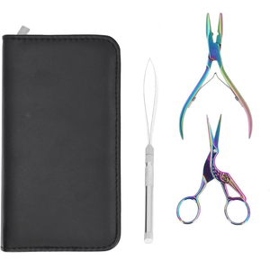Kit de pinces professionnelles pour extensions de cheveux multicolores arc-en-ciel, acier inoxydable de qualité chirurgicale, outils de micro-liens, Ariston commercial - Product Image 4