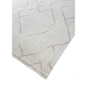 Tapis en laine noués à la main Zuri Ivory, géométriques et abstraits, pour la décoration intérieure, rectangulaires, patchwork, chambre, couloir, 9x12, faits à la main - Product Image 2