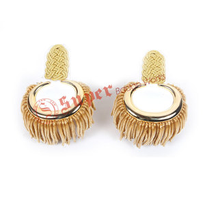 Charreteras de uniforme de banda, charreteras con flecos dorados, hombreras personalizadas, charreteras de hombro OEM, accesorio hecho a mano - Product Image 2