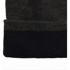 หมวกบีนนี่ผู้ชาย Alfani แบบสองด้าน ผ้าฝ้ายคุณภาพสูง นุ่ม ระบายอากาศได้ดี หมวกฤดูหนาวแบบสั่งทำพิเศษ ดีไซน์แบบริบ มีขอบพับได้ ขนาดฟรีไซส์ สีดำ - Product Image 2