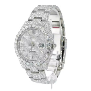 Montre de luxe pour homme Titan Glaze Exclusive, bracelet en acier inoxydable, alliage de quartz, diamant moissanite, cadran en verre, épaisseur 5 mm - Product Image 4