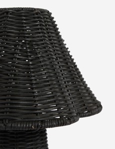 New Arrival Sustainable Handwoven Rattan Table Lamp <b>Black</b> Finish Handmade Lighting For Wholesale Interior Decoration Projects - Product Image 3