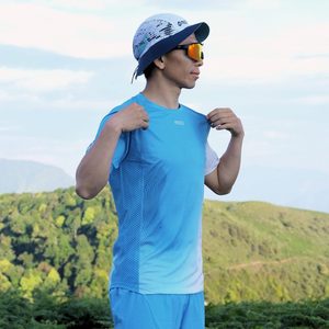 เสื้อยืดวิ่งเทรลลาย 3 มิติ สำหรับผู้ชาย MUDE พิมพ์ลายแบบ Aqua Sublimation Transfer แห้งเร็ว ผลิตจากผ้าโพลีเอสเตอร์ถัก 100% - Product Image 3