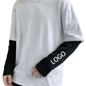 เสื้อยืดผู้ชายแขนสั้นผ้าฝ้าย100% ระบายอากาศได้ดีเสื้อยืดธรรมดาทรงพอดีตัวขนาดพิเศษโลโก้ตามสั่ง - Product Image 2
