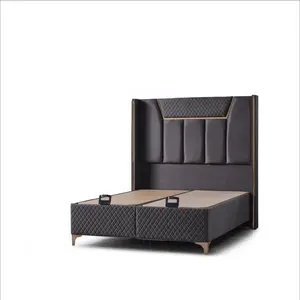 Designers européens populaires lit de luxe simple Double King size/queen size meubles de chambre à coucher lits en tissu