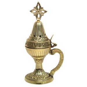 Brûleur à Bakhoor en laiton plaqué or fait à la main, de bonne qualité, incrustation d'os, brûleur à encens Oud à prix compétitif - Product Image 2