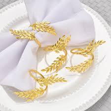Porte-serviettes en métal écologique pour une utilisation en toute saison Porte-serviettes en métal doré pour mariage - Product Image 6