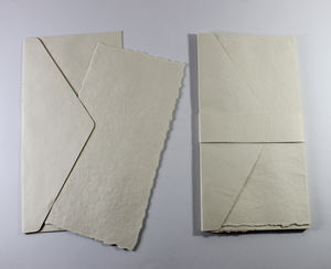 Professional Custom Greeting Envelope 250 Gsm Deckled Edge Card With Matching Envelop Recycled Handmade Paper - Product Image 4