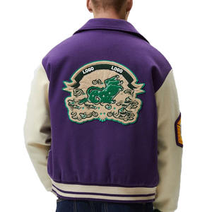 Chaqueta Universitaria Estilosa y Económica al por Mayor para Jóvenes, Adultos y Moda Urbana, con Logotipo Frontal, Impermeable, con Capucha y Cuero - Product Image 4