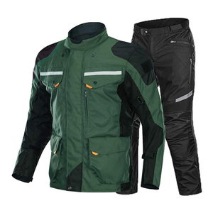 Top classement marque Logo véritable cuir de vachette moto Auto course costume ensemble pour hommes femmes un et deux pièces décontracté - Product Image 4