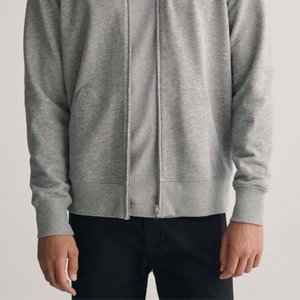 Sudadera de Hombre, Color Gris Claro, 100% Algodón, Felpa, Estilo Casual, Corte Regular, Transpirable y Ecológica - Product Image 5