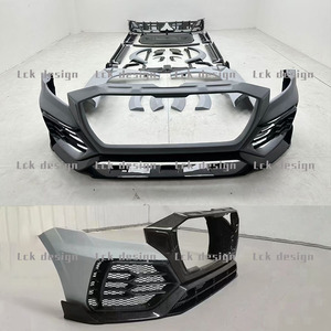 Nouveaux kits de carrosserie auto <span class=keywords><strong>Audi</strong></span> Q8 RSQ8 (fibre de verre + fibre de carbone) MS diffuseur de capot moteur pare-chocs avant/arrière-apprêt noir/carbone brillant - Product Image 1