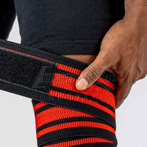 Alta calidad Gimnasio Fitness Levantamiento de pesas Rodilla Envoltura Compresión Entrenamiento Levantamiento de pesas Gimnasio Rodilleras - Product Image 3