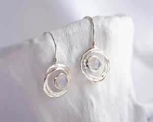 Pendientes de gota de piedra lunar, pendientes de gota hechos a mano de plata esterlina con piedra lunar arcoíris, pendientes de piedra lunar, pendientes artesanales - Product Image 4