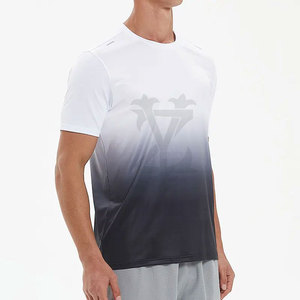 Camiseta de gimnasio de punto para hombre con estampado de pantalla personalizado de alta elasticidad Tie Dye, ropa de calle de moda, camisas de manga corta - Product Image 6