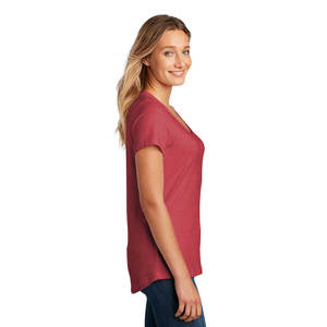 Camiseta de cuello redondo de algodón de manga corta ecológica para mujer transpirable - Product Image 6