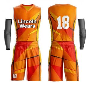 Uniforme de Baloncesto Sublimado Personalizado al por Mayor, Transpirable, de Secado Rápido, Antibacterial, con Correa Ajustable, para Entrenamiento Masculino - Product Image 1