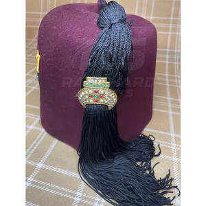 Chapeau Fez Traditionnel Shriner, Coiffure Maçonnique, Vente en Gros de Chapeau Fez Maçonnique, Chapeau Fez Cérémonial Maçonnique Brodé avec Pompon - Product Image 2