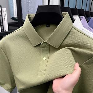 100% algodón Color sólido Polo camisa Casual manga corta solapa hombres camisa moda ropa 9 Color Polo camisa - Product Image 6