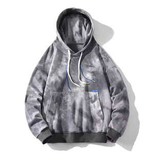 Colección de invierno Bold & Stylish Men's Hip Hop High Custom Tie Dye Ripped Hoodie Distressed Cotton Streetwear Hoodie para hombres - Product Image 4