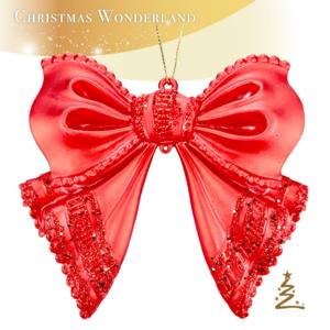 Décoration de Noël Nouvel An Peinture Rouge Mat Acrylique 3D Arc Ornement - Product Image 2