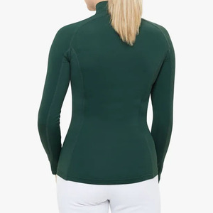 Horse Riding Clothing Female Outdoor <b>Long</b> <b>Sleeve</b> Zip Up <b>Base</b> <b>Layer</b> Equestrian Apparel Lace Riding Show Shirt - Product Image 3