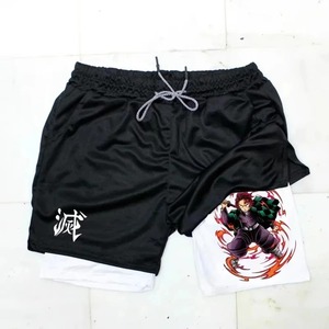 Shorts de haute qualité 2 en 1 Anime Performance vente en gros | Shorts de basket-ball hommes femmes Gym avec compression intérieure fournisseur OEM - Product Image 3