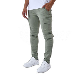 Pantalones Cargo Formales de Lana Transpirable para Hombre, Corte Recto, Cintura Media, Multibolsillos, Cierre con Cordón, Diseño Nuevo de Pakistán, Verano 2025 - Product Image 2
