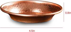 Cuenco decorativo de cobre 4,5 martillado a mano por el Tíbet para plato de salsas, cuenco para manchas de bandeja de inmersión, cuenco de oferta, quemador de incienso - Product Image 2
