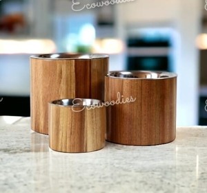 กล่องไม้ทรงกลมภาชนะไม้ที่ยังไม่เสร็จเป็นมิตรต่อสิ่งแวดล้อมกล่องเก็บของไม้ - Product Image 2