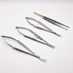 Instrumento Médico Quirúrgico Astrin, Pinzas Micro Castroviejo para Oftalmología, Acero Inoxidable, Juego de Herramientas Manuales Reutilizables, Certificado MOL - Product Image 1