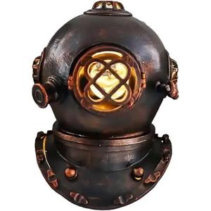 Casco DE BUCEO náutico dotado Uso elegante en la decoración del hogar en la sala de estar Escultura de casco de buzos antiguos de metal para decoración del hogar - Product Image 4