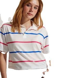 Polos de mujer de alta calidad, ropa informal, tela de algodón, transpirable y cómoda, varios colores y tamaños, venta al por mayor personalizada - Product Image 1