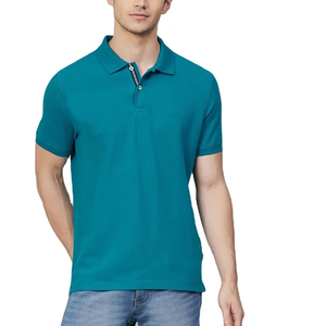 Camisetas de Alta Calidad para Hombre, de Algodón y Elastano, Manga Corta, Antiarrugas, Diseño Sólido, con Bolsillo de Lona, Personalizables - Product Image 1