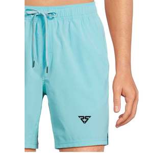 Shorts de bain et de plage unisexe pour hommes, taille mi-haute élastique, motif lettres respirant, pour la course et l'entraînement, OEM - Product Image 2