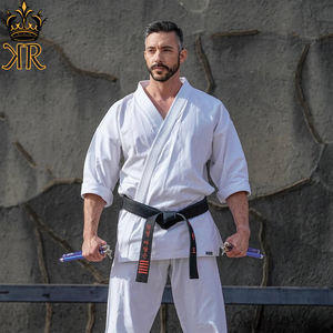 Trajes personalizados de poliéster de alta calidad aprobados por Wkf, gran oferta, peso ligero, artes marciales, algodón blanco, uniforme de Gi Karate - Product Image 6