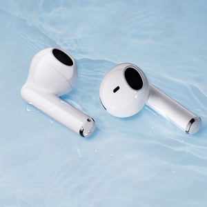 Home Digitalome EP-075 White <b>Wireless</b> <b>Bluetooth</b> Earbuds In-Ear TWS Headphones <b>Microphone</b> for Mobile Phone Travel Gaming Sports - Product Image 5