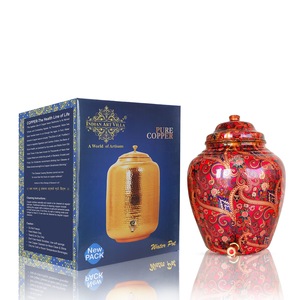 Indianartvilla đồng tinh khiết nước quả in Paisley thiết kế với Brass tap-<span class=keywords><strong>l</strong></span>ưu trữ & uống cho nhà & nhà hàng 13 <span class=keywords><strong>L</strong></span> - Product Image 2