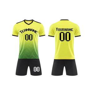 Custom Soccer Uniform Set Men and Women Football Jersey and <b>Shorts</b> Quick Dry Breathable <b>Polyester</b> Fabric OEM Team Sportswear - Product Image 1