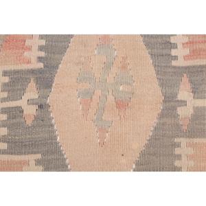 Vintage 4.3x7.6 ft <b>Rug</b>, Turkish <b>Rug</b>, Gray <b>Abstract</b> <b>Rug</b> Wool - Product Image 4