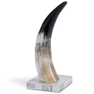 Escultura de cuerno de resina hecha a mano, Base de madera elegante, decoración moderna para el hogar y la Oficina, objetos, escultura de cuerno de resina, artesanía - Product Image 2