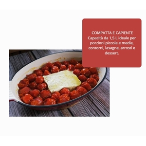 Plat de cuisson ovale en fonte émaillée de 1,5 L pour lasagnes, rôtis et flans, compatible induction, disponible en plusieurs couleurs - Product Image 5