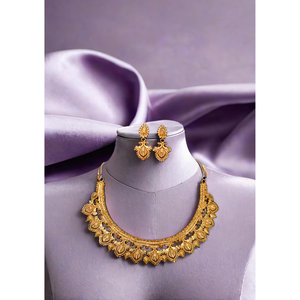 ชุดต่างหูสร้อยคอที่ขายดีสุดๆพร้อมสร้อยคอชุบทอง22K ชุดเครื่องประดับชุดสร้อยคอต่างหู - Product Image 1