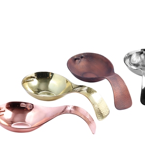 Soporte de cuchara de acero inoxidable con acabado de cobre hecho en La India Rs 940/pieza soporte de Metal de cocina con espátulas cucharas y pinzas - Product Image 2